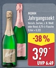 Jahrgangssekt Weiß im Angebot bei ALDI Nord in Hilden Jahrgangssekt Weiß Angebote von Mumm bei ALDI Nord Hilden für 3,99 €