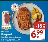 Rumpsteak im ALDI SÜD Prospekt Rumpsteak von FAIR & GUT im aktuellen ALDI SÜD Prospekt für 6,99 €