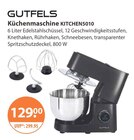 Küchenmaschine KITCHEN5010 im V-Markt Prospekt Küchenmaschine KITCHEN5010 von Gutfels im aktuellen V-Markt Prospekt für 129,00 €