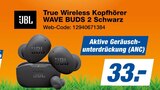 True Wireless Kopfhörer WAVE BUDS 2 Schwarz Angebote von JBL bei expert Kaufbeuren für 33,00 €