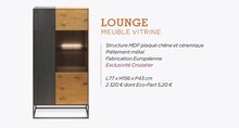 Lounge meuble vitrine - Crozatier à Saint-Germain-en-Laye Lounge meuble vitrine en promo chez Crozatier Saint-Germain-en-Laye à 2 320,00 €