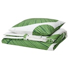 Bettwäsche-Set, 2-teilig weiß/grün 155x220/80x80 cm Angebote von KUNGSCISSUS bei IKEA Ravensburg für 49,99 €
