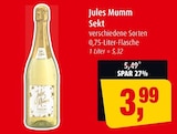 Sekt im Angebot bei Markant in Wismar Sekt Angebote von Jules Mumm bei Markant Wismar für 3,99 €