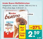 Aktuelle Waffeleisen Angebote bei Netto Marken-Discount in Remscheid Aktuelles Bueno Waffelhörnchen Angebot bei Netto Marken-Discount in Remscheid ab 2,59 €