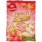 Bonbons Peach' ACID - CARREFOUR SENSATION en promo chez Carrefour Bonbons Peach' ACID - CARREFOUR SENSATION dans le catalogue Carrefour
