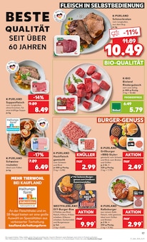 Rindfleisch im Kaufland Prospekt "Aktuelle Angebote" mit 48 Seiten (Krefeld)