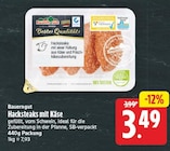 Hacksteaks mit Käse von BauernGut für 3,49 € bei E center im Angebot Hacksteaks mit Käse von BauernGut im aktuellen E center Prospekt