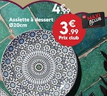 Assiette à dessert Ø20cm en promo chez Maxi Bazar Lyon à 3,99 €