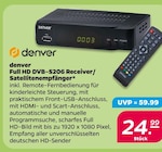 Full HD DVB-S206 Receiver/Satellitenempfänger Angebote von denver bei Netto mit dem Scottie Altenburg für 24,99 €