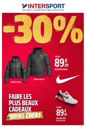 Promos Raquette Tennis De Table dans le catalogue "FAIRE LES PLUS BEAUX CADEAUX MOINS CHERS" de Intersport à la page 1