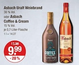 Asbach Uralt Weinbrand oder Asbach Coffee & Cream bei V-Markt im Oberammergau Prospekt für 9,99 €