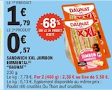 Sandwich XXL Jambon Emmental - DAUNAT dans le catalogue E.Leclerc