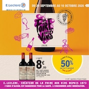 Catalogue E.Leclerc à Caudry cette semaine, valable du 26/09/2026 au 10/10/2026 Prospectus E.Leclerc à Caudry, "LA FOiRE AUX ViNS", 112 pages de promos valables du 26/09/2026 au 10/10/2026