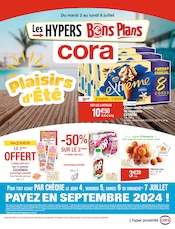 Catalogue Supermarchés Cora en cours à Bogny-sur-Meuse et alentours, "Plaisirs d'Été", 26 pages, 02/07/2024 - 08/07/2024