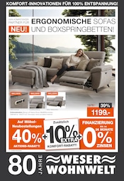 Weser Wohnwelt Möbel & Einrichtung Prospekt der aktuellen Woche mit 16 Seiten, gültig von 16.08.2026 bis 29.08.2026, in Blomberg und Umgebung Aktueller Weser Wohnwelt Möbel & Einrichtung Prospekt in Blomberg und Umgebung, "80 JAHRE WESER WOHNWELT" mit 16 Seiten, 16.08.2026 - 29.08.2026