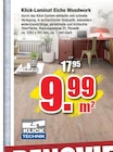 Klick-Laminat Eiche Woodwork bei wohnen & sparen Wiegand im Fulda Prospekt für 9,99 €
