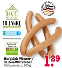 Hofglück Wiener-/Saiten-Würstchen von Hofglück für 1,29 € bei E center im Angebot Hofglück Wiener-/Saiten-Würstchen von Hofglück im aktuellen E center Prospekt