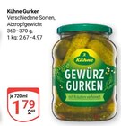Gurken im Angebot bei GLOBUS in Ludwigshafen Gurken Angebote von Kühne bei GLOBUS Ludwigshafen für 1,79 €