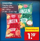 Paprika oder Joghurt Gurke Angebote von Linsenchips bei Netto Marken-Discount Landshut für 1,19 €