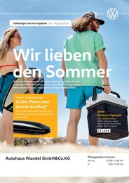 Volkswagen Prospekt für Tübingen: Wir lieben den Sommer, 1 Seite, 01.06.2023 - 31.08.2023