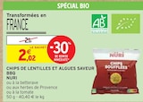 Chips de lentilles et algues saveur BBQ - Nuri - Intermarché à Caen Chips de lentilles et algues saveur BBQ - Nuri en promo chez Intermarché Caen à 2,02 €