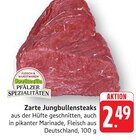 Zarte Jungbullensteaks im Angebot bei E center in Neustadt Zarte Jungbullensteaks Angebote von Pfälzer Spezialitäten bei E center Neustadt für 2,49 €