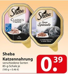 Sheba Katzennahrung bei famila Nordost in Gütersloh Sheba Katzennahrung im Angebot bei famila Nordost Gütersloh für 0,39 €