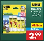 Klebestifte im Netto Marken-Discount Prospekt Klebestifte von UHU im aktuellen Netto Marken-Discount Prospekt für 2,99 €