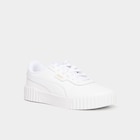 Promo Tennis basses à lacets en cuir Puma blanc femme à 41,99 € dans le catalogue La Halle à Gruchet-le-Valasse