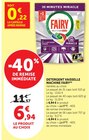 Detergent Vaisselle Machine - Fairy en promo chez Super U Chelles à 6,94 €