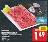 Schabefleisch/Tatar von Bauerngut für 1,49 € bei E center im Angebot Schabefleisch/Tatar von Bauerngut im aktuellen E center Prospekt