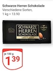 Aktuelles Schwarze Herren Schokolade Angebot bei GLOBUS in Jena ab 1,39 €