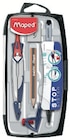 Coffret de compas 6 pièces stop system - MAPED en promo à 3,74 € chez Super U Coffret de compas 6 pièces stop system - MAPED dans le catalogue Super U