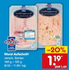 Aktuelle Wurst Angebote bei Netto Marken-Discount in Karlsruhe Aktuelles Wurst Aufschnitt Angebot bei Netto Marken-Discount in Karlsruhe ab 1,19 €