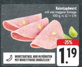 Aktuelle Wurst Angebote bei EDEKA in Würzburg Aktuelles Kaiserjagdwurst Angebot bei EDEKA in Würzburg ab 1,19 €