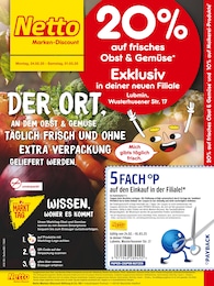 Netto Marken-Discount Prospekt für Lubmin: "20% auf frisches Obst & Gemüse", 4 Seiten, 24.02.2025 - 01.03.2025