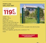 Gedimat Lalanne-Trie - Promo Portillon Grillagé Vert Promo Portillon Grillagé Vert à 119,90 € dans le catalogue Gedimat à Lalanne-Trie