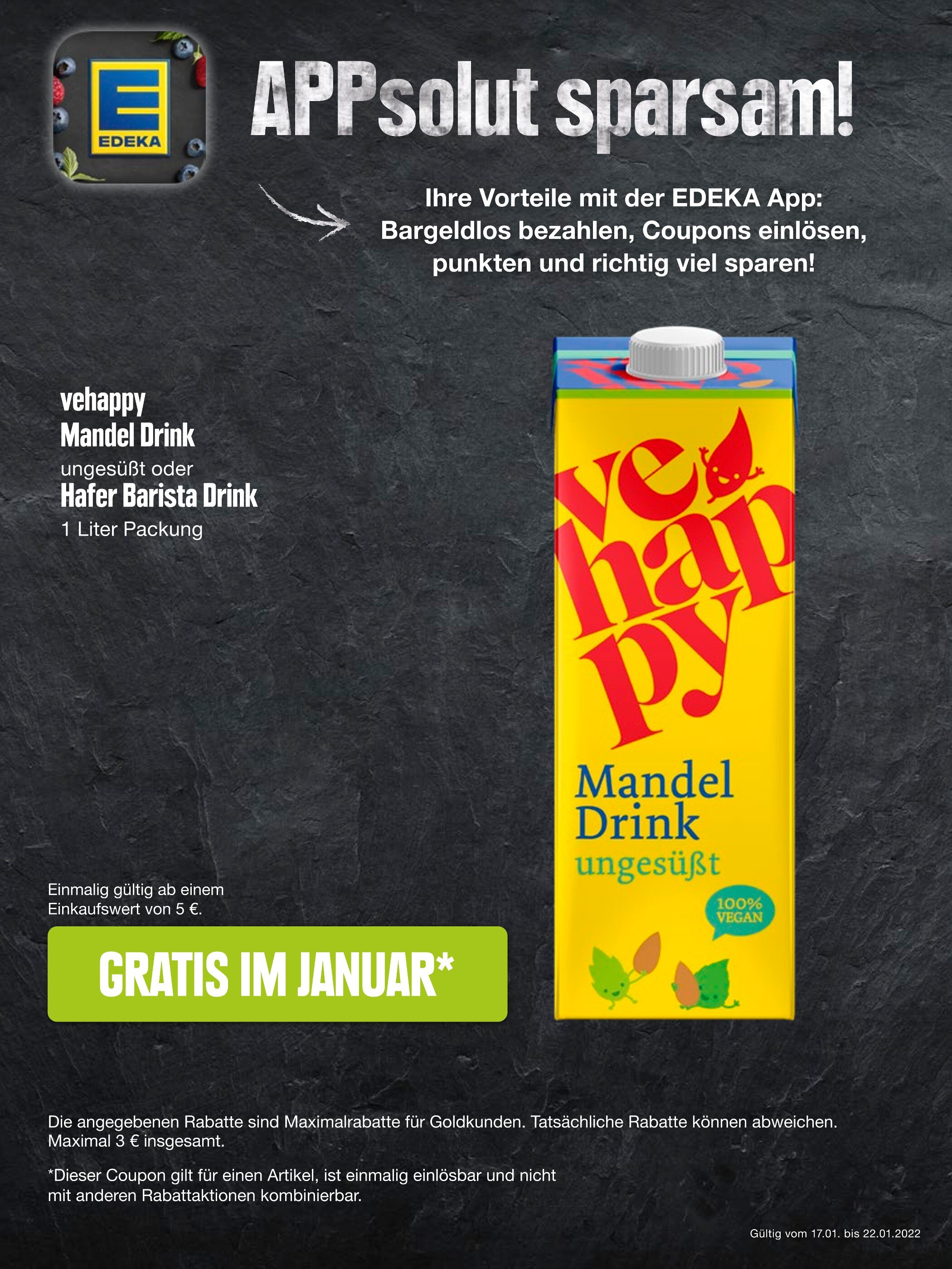 EDEKA Frischemarkt Prospekt für Pritzwalk mit 5 Seiten EDEKA Frischemarkt Prospekt für Pritzwalk: "APPsolut sparsam!", 5 Seiten, 17.01.2022 - 22.01.2022