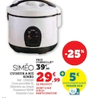 Cuiseur à riz - Siméo - Super U Cuiseur à riz - Siméo à 29,99 € dans le catalogue Super U