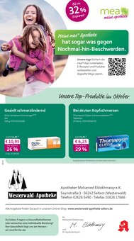 Aktueller mea - meine apotheke Prospekt "Unsere Oktober-Angebote" Seite 1 von 4 Seiten