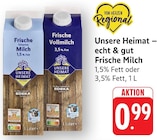 Frische fettarme Milch Angebote von Unsere Heimat bei EDEKA Heidelberg für 0,99 €