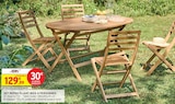 Set repas pliant bois 4 personnes dans le catalogue Intermarché Hyper