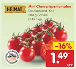 Mini Cherryrispentomaten von HEIMAT für 1,49 € bei Netto Marken-Discount im Angebot Mini Cherryrispentomaten von HEIMAT im aktuellen Netto Marken-Discount Prospekt