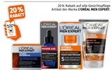 Gesichtspflege im Müller Prospekt 20% rabatt von L’ORÉAL MEN EXPERT im aktuellen Müller Prospekt
