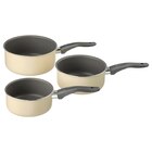 Kasserollen 3er-Set grau/hellbeige im IKEA Prospekt Kasserollen 3er-Set grau/hellbeige von KAVALKAD im aktuellen IKEA Prospekt für 17,99 €