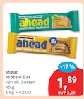 Protein Bar von ahead für 1,89 € bei budni im Angebot Protein Bar von ahead im aktuellen budni Prospekt