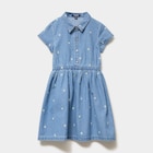 Robe en jean brodée coton longueur genou denim double stone fille dans le catalogue La Halle