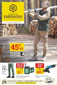 Prospectus Espace Emeraude à Branges, "ESPACE EMERAUDE", 16 pages de promos valables du 06/11/2024 au 23/11/2024