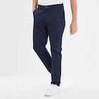 Pantalon chino droit stretch bleu marine homme - La Halle Pantalon chino droit stretch bleu marine homme à 19,99 € dans le catalogue La Halle