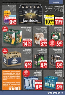 Krombacher im EDEKA Prospekt "Aktuelle Angebote" mit 26 Seiten (Arnsberg)